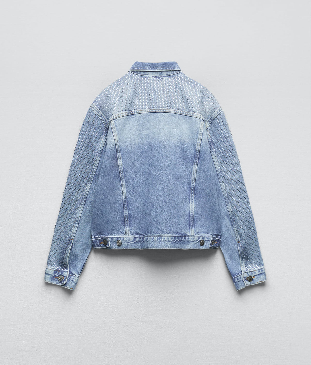 Zara Women Rhinestone Denim Jacket