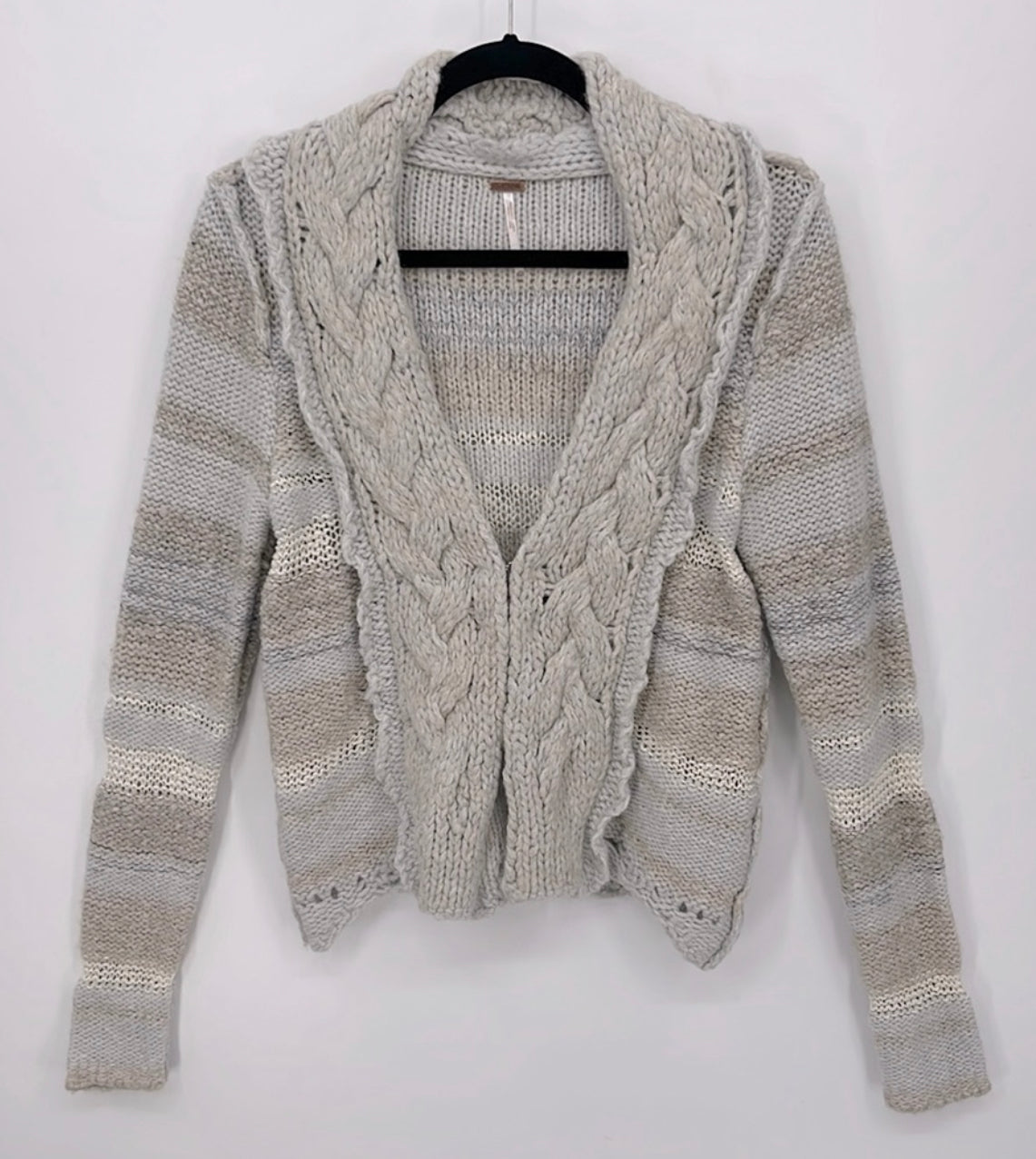 Free People - Cardigan rayé en laine mélangée