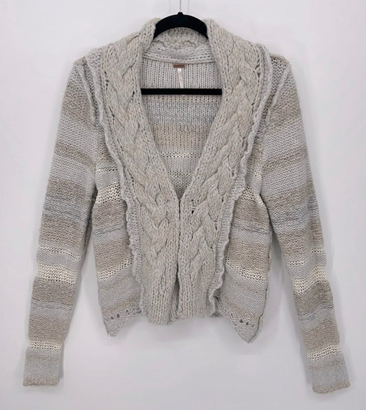 Free People Striped Wool Blend Cardigan