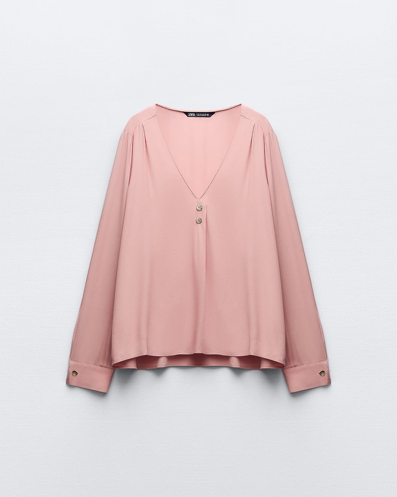 Zara Blouse With Gold Buttons