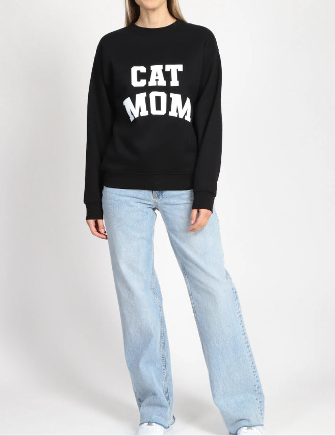 Brunette The Label “CAT MOM" Classic Crew Neck Sweatshirt