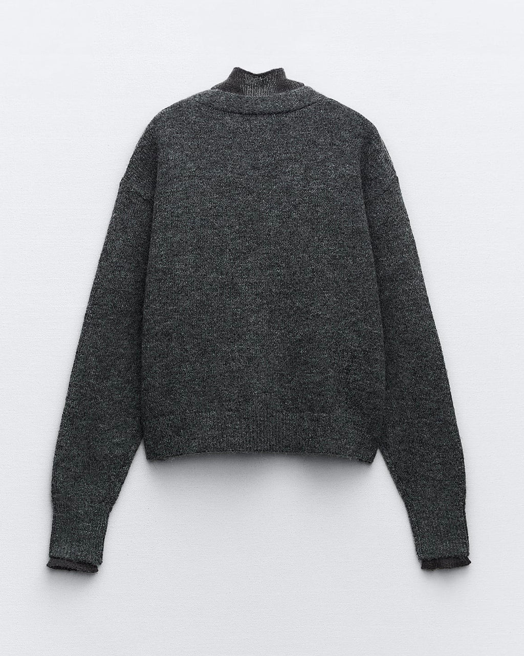 ZARA SEMI-SHEER DETAIL KNIT SWEATER