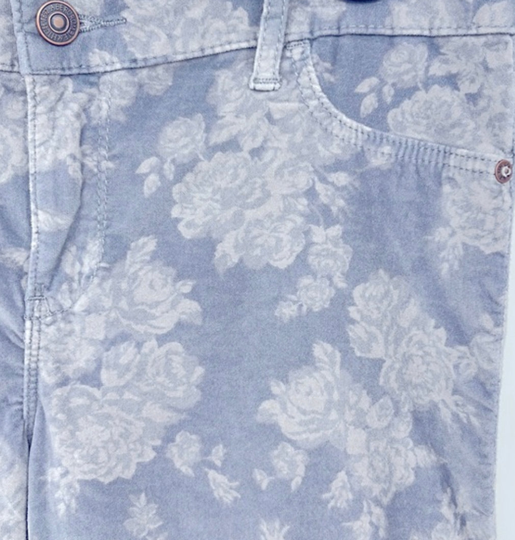 Abercrombie &amp; Fitch - Jean super skinny à fleurs en velours