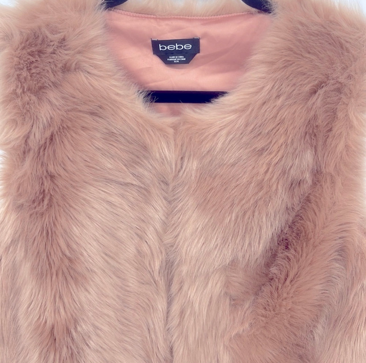 Bebe Faux Fur Blush Vest