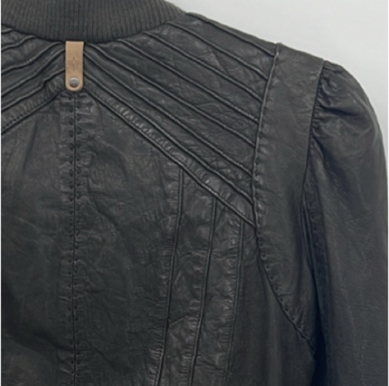 MACKAGE Genuine Lambskin Leather Bomber Jacket