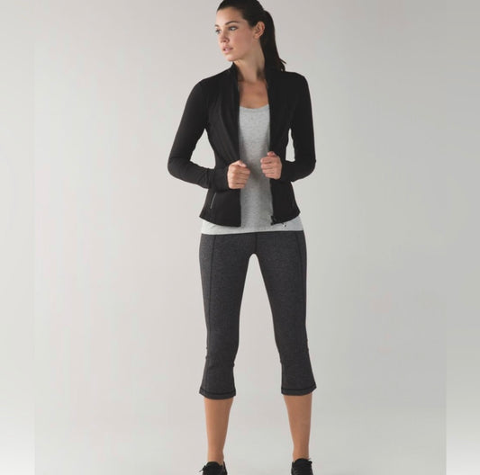 Lululemon Gather &amp; Crow Crop II
 Chevron Chiné Chiné
 Noir noir