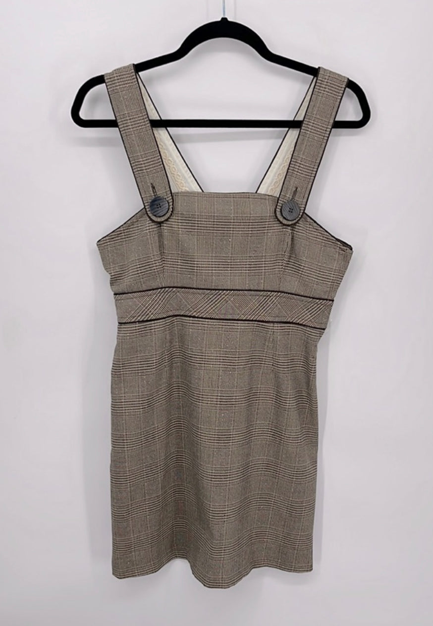 Aritzia Talula Overall Plaid Dress