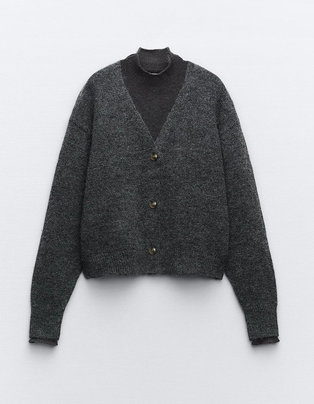 ZARA SEMI-SHEER DETAIL KNIT SWEATER