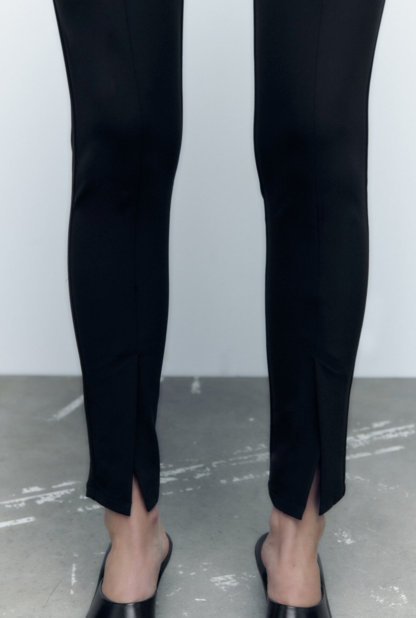 Zara Legging Technique Avec Fentes À L'ourlet