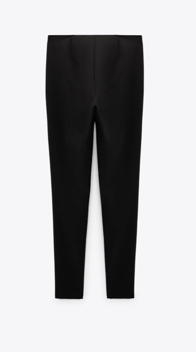 Zara Technical Leggings With Hem Slits