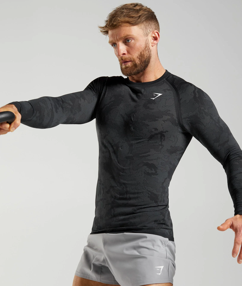 Gymshark Geo Seamless Long Sleeve T-Shirt