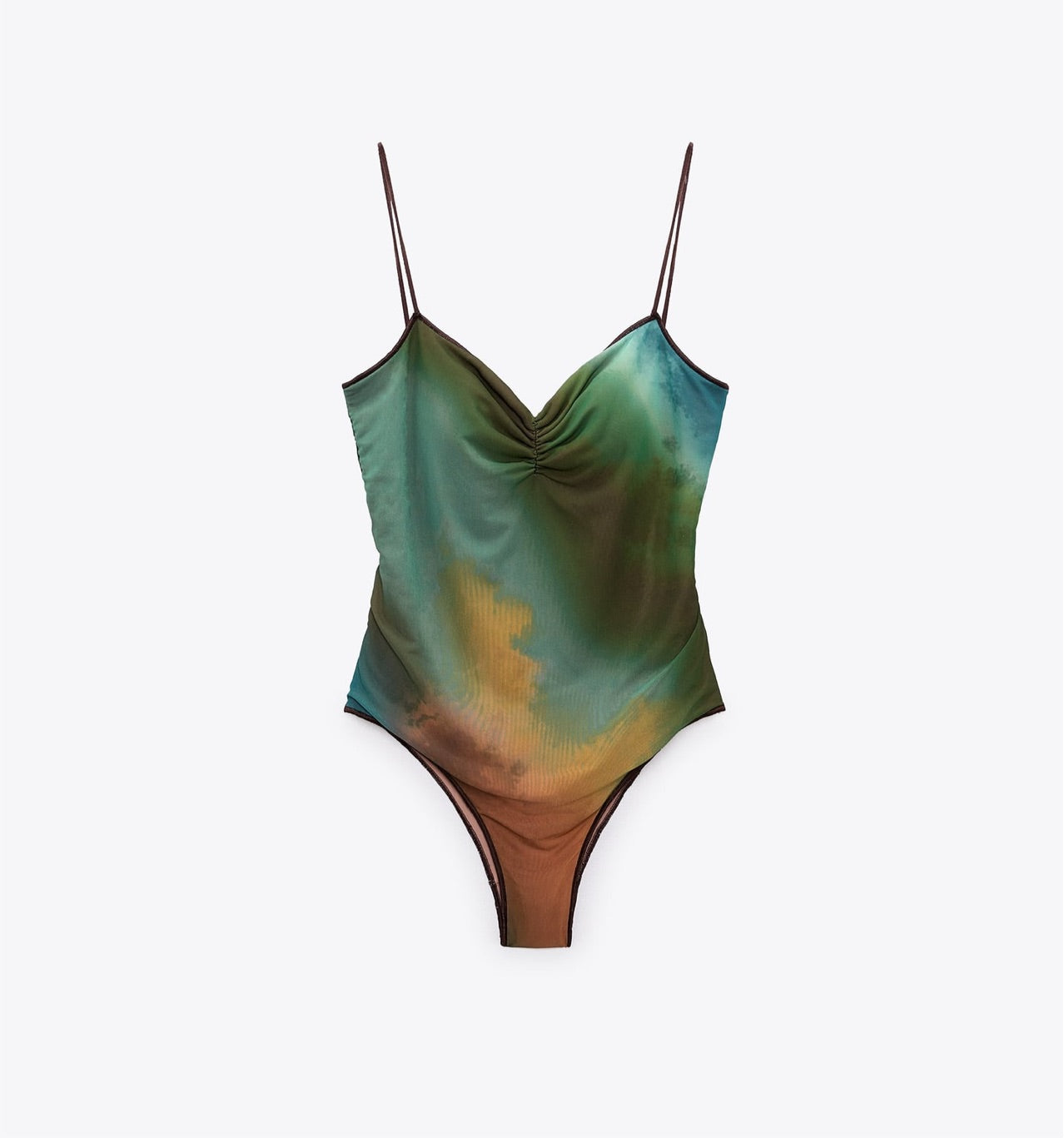 Zara Tulle Print Swimsuit