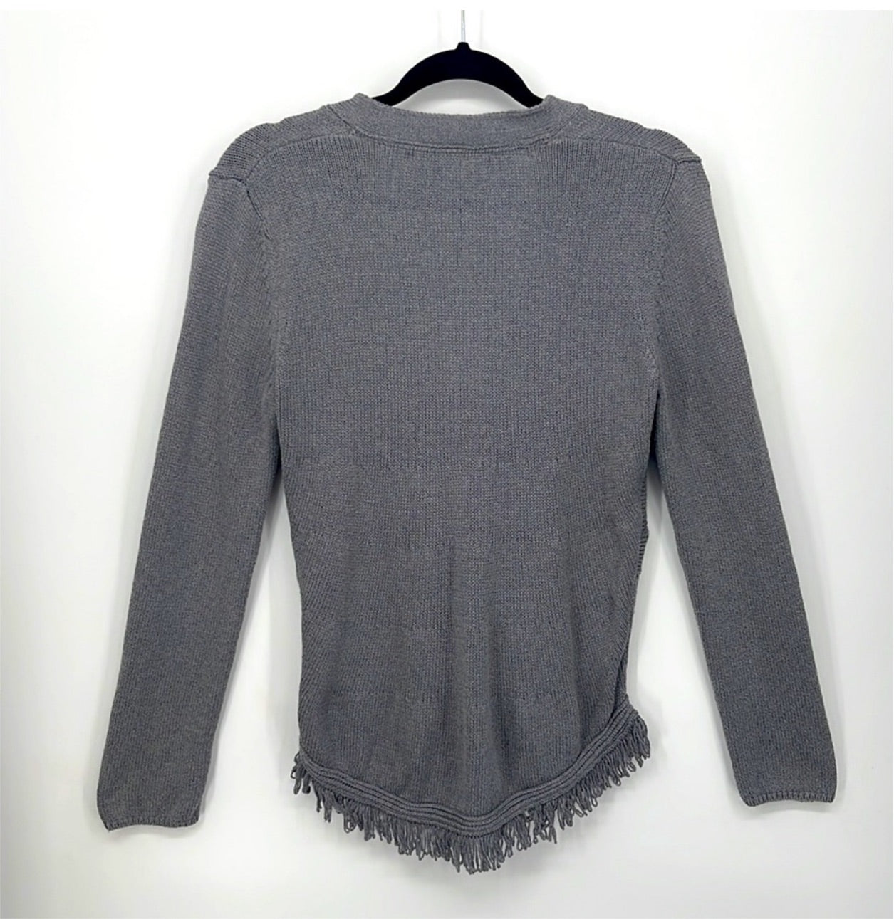 Anthropologie Sparrow Grand Drape Fringe Cardigan