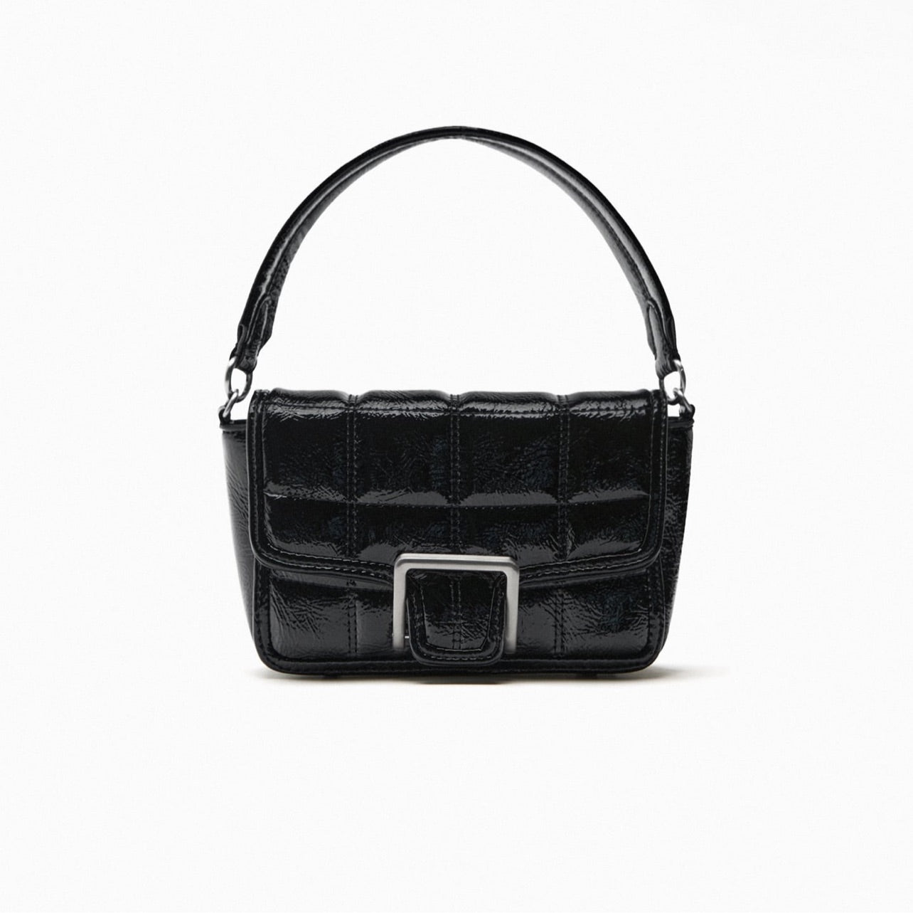 Zara Quilted Buckle Crossbody Bag