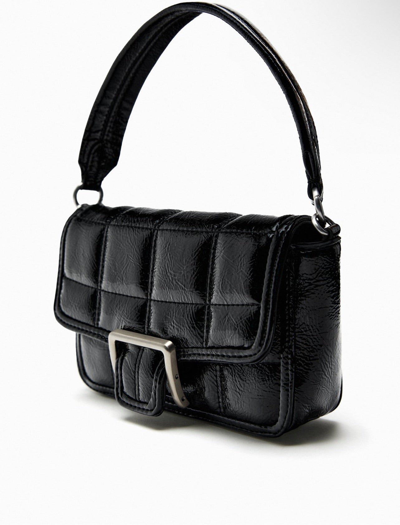 Zara Quilted Buckle Crossbody Bag