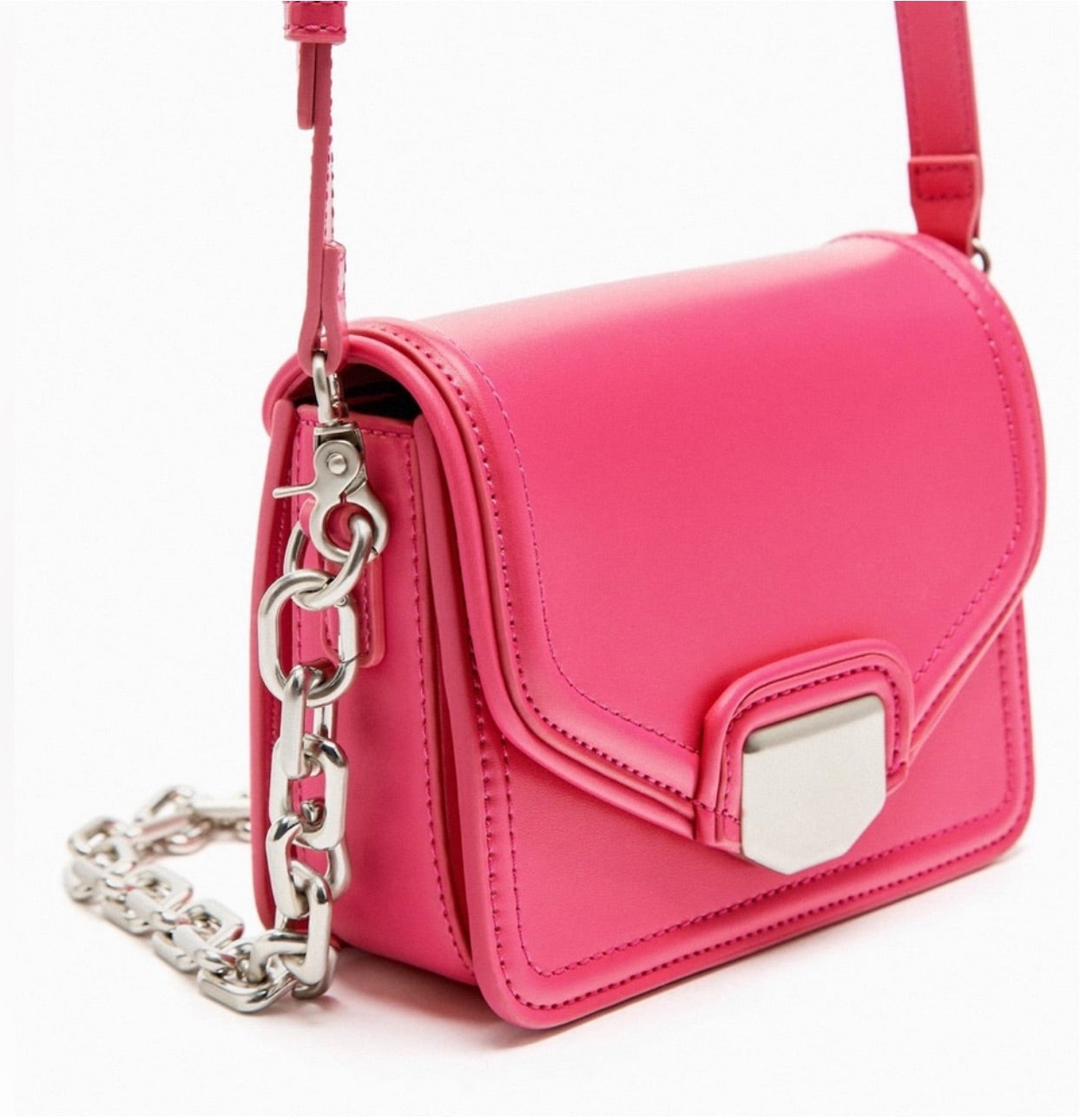 Sac bandoulière fuchsia Zara