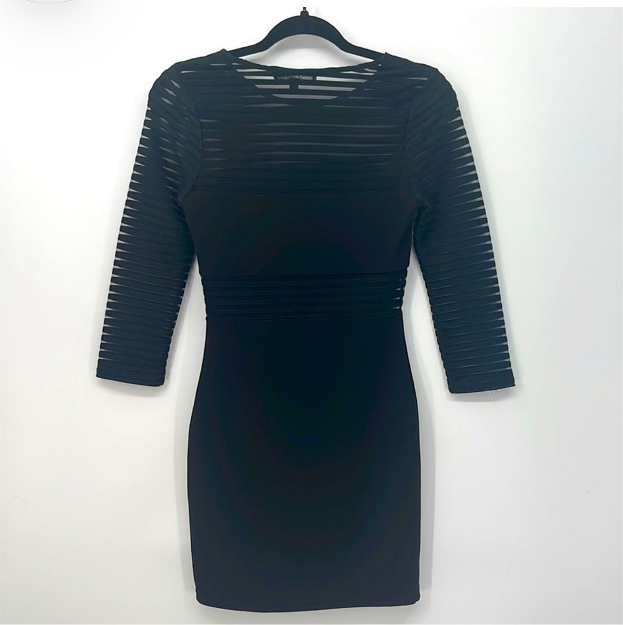 Lulu’s Perfect Mesh Black Bodycon Dress