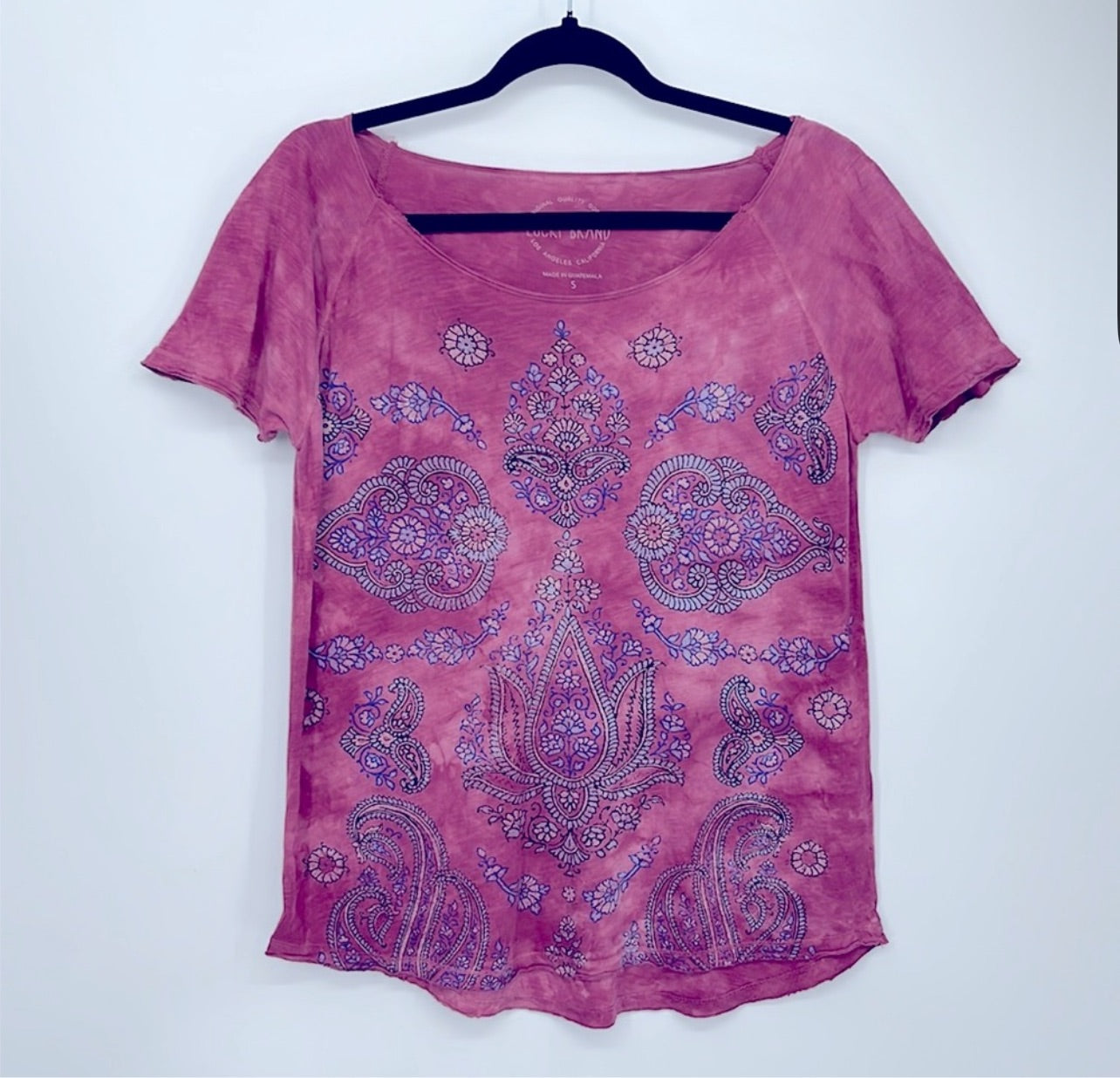 Lucky Brand Tie Dye Paisley Print Shirt