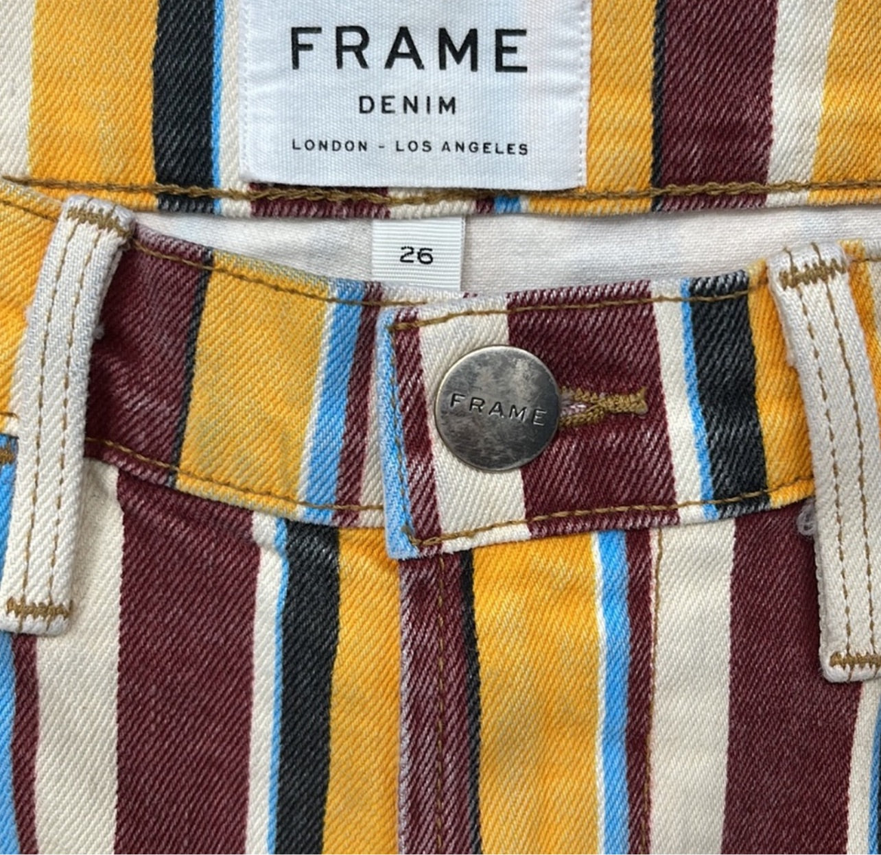 Frame Denim - Le High - Jean droit pictural