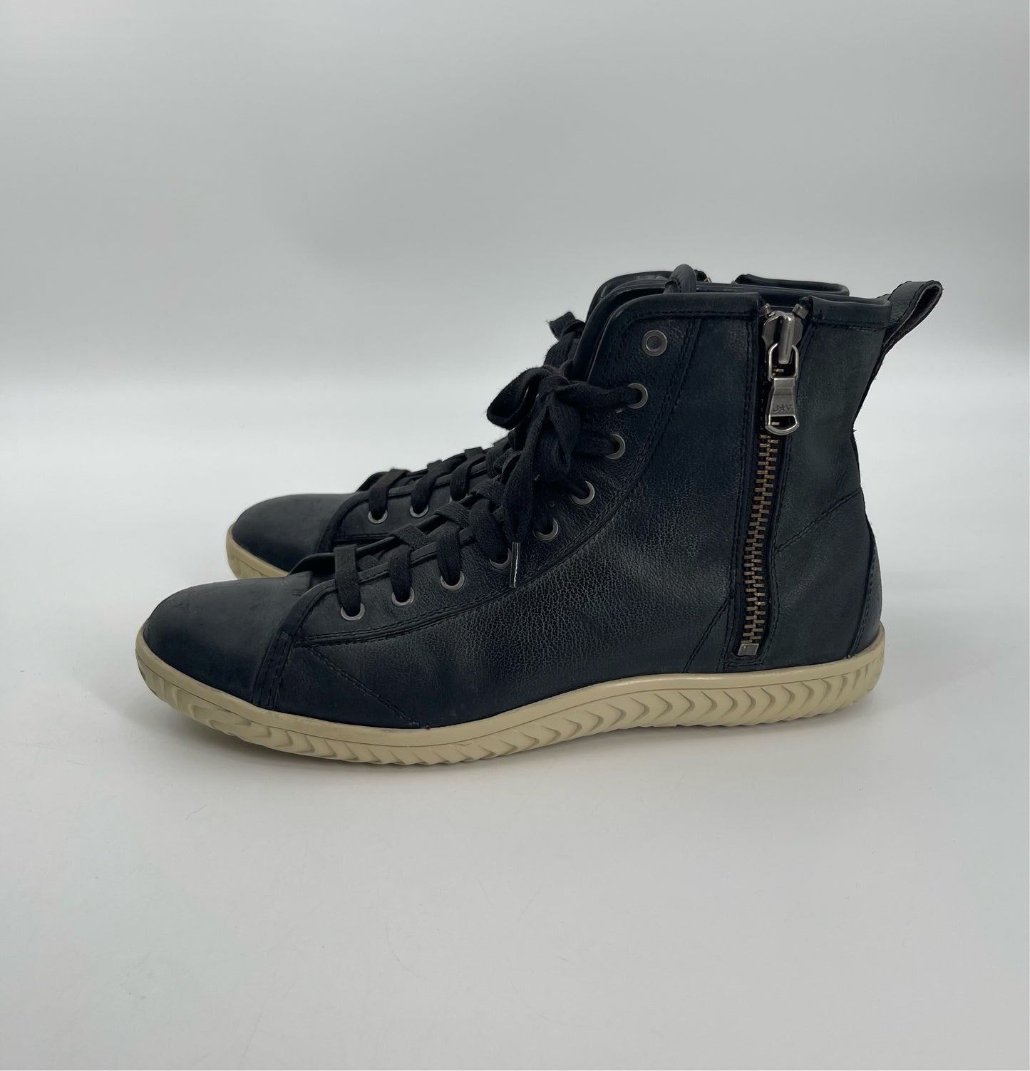 John Vavartos Star HighTop Leather Sneakers