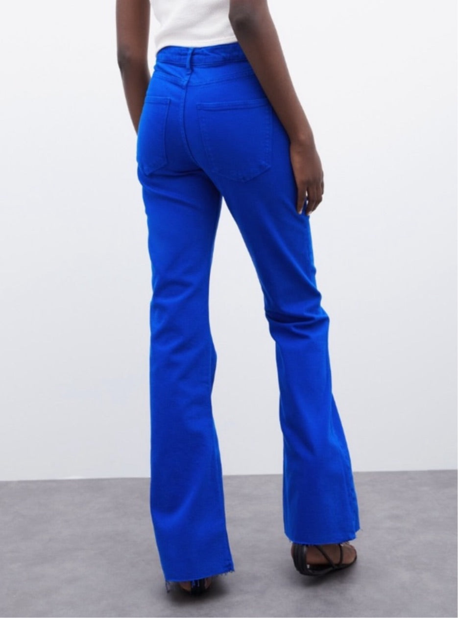 Zara - Jean skinny évasé taille haute