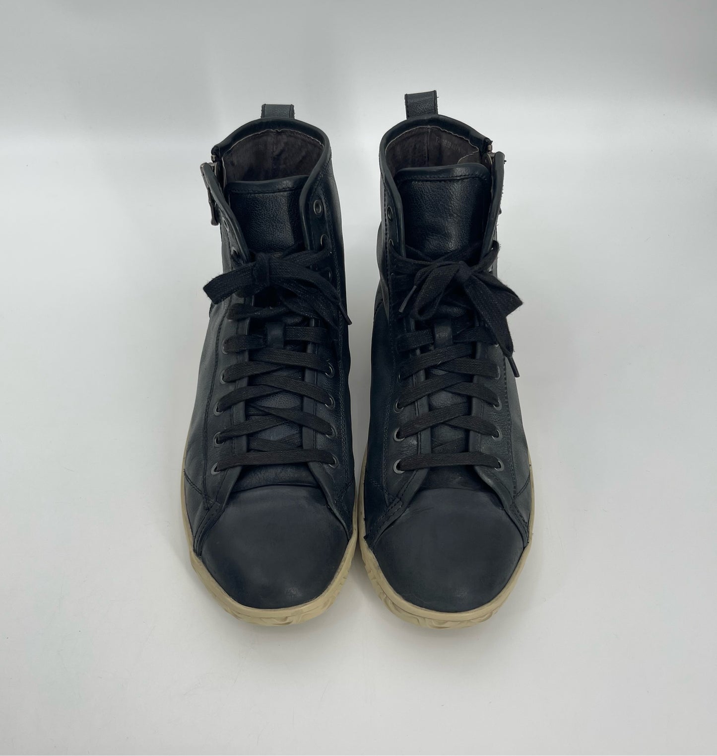 John Vavartos Star HighTop Leather Sneakers