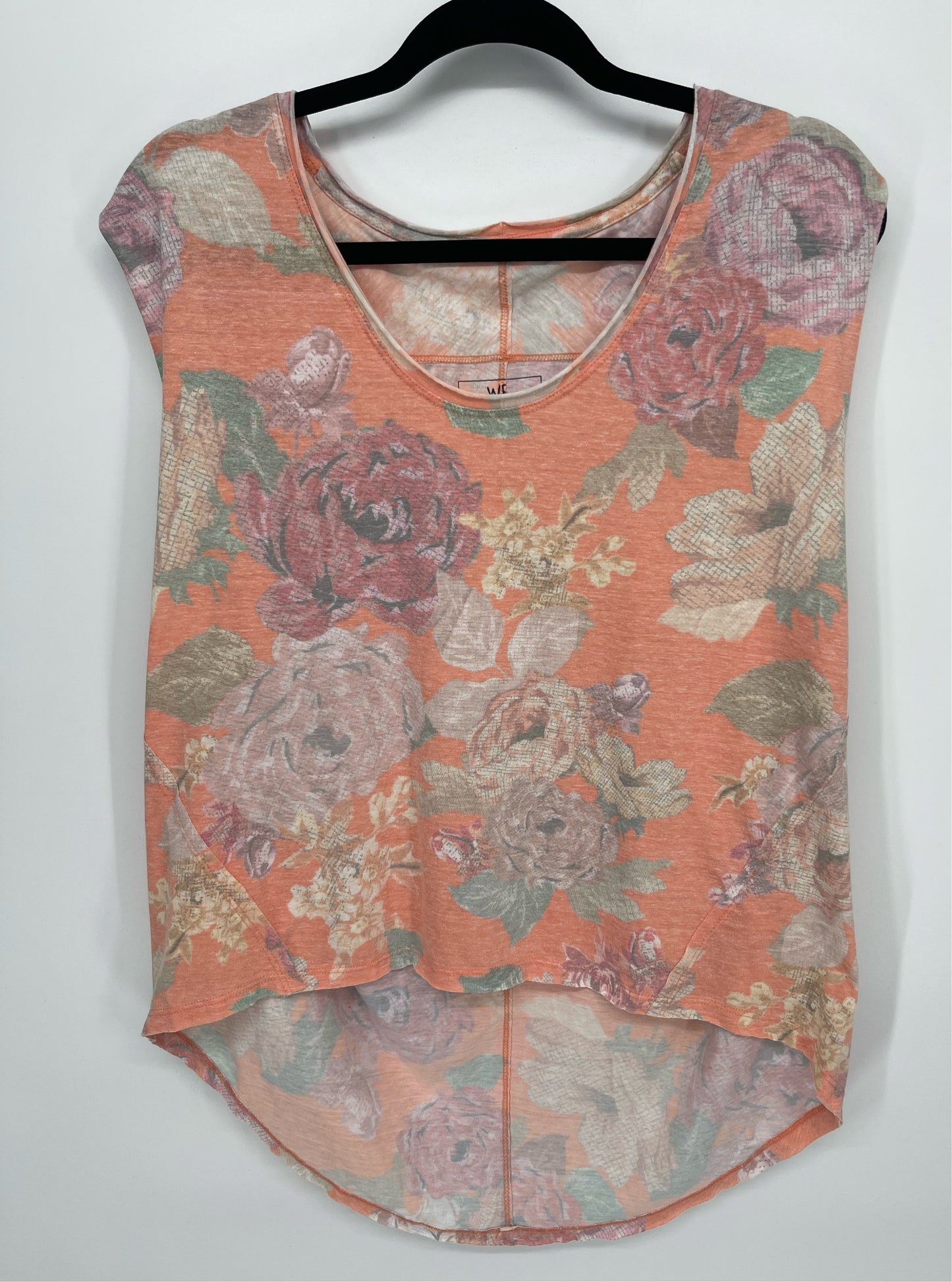 Free People Gardenia Floral High Low Tank