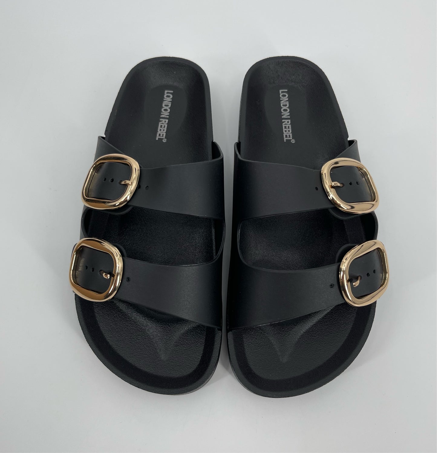 London Rebel Double Buckle Sandals