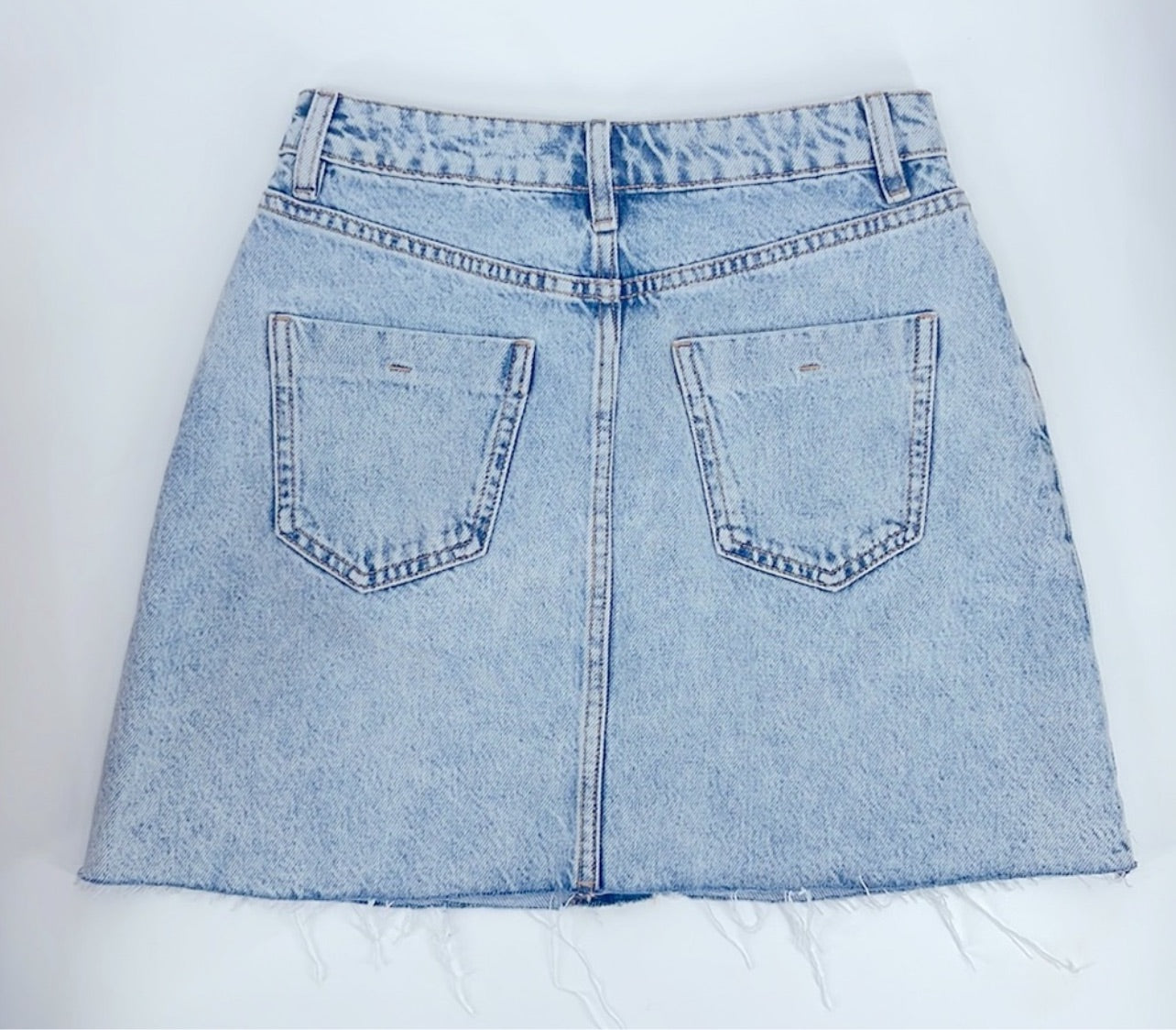 Zara Distressed Mini Jean Skirt