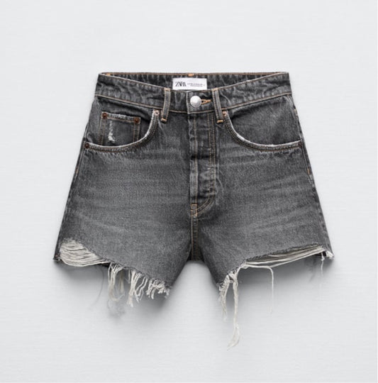 Zara High Rise Denim Shorts