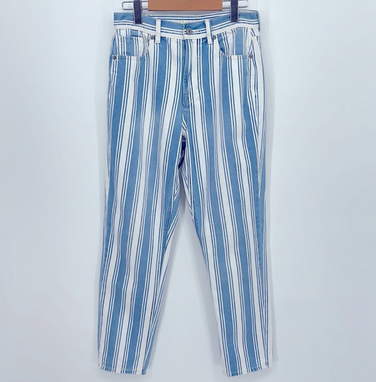 American Eagle Striped Mom Jeans