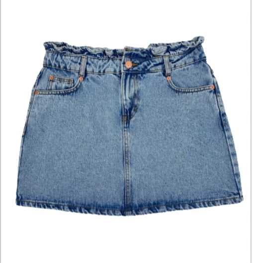 Miss Selfridge Ruffle Top Denim Skirt