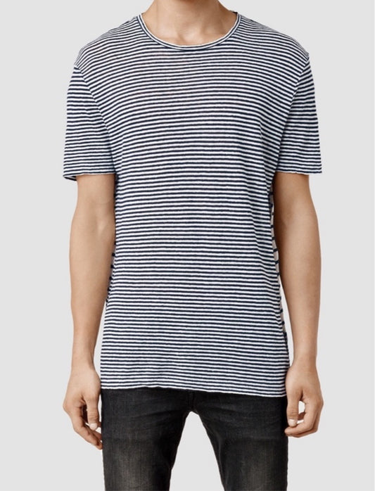 All Saints Linen Finno Striped Shirt