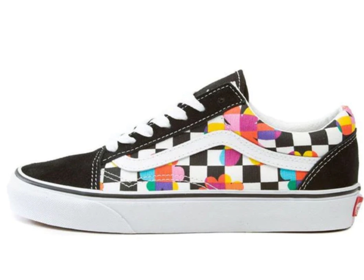 Vans Old Skool Sneakers in Floral Checkerboard