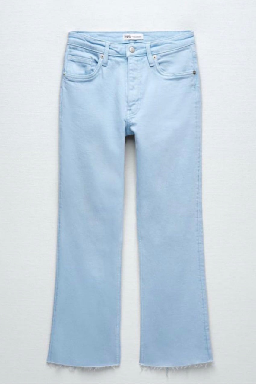 Zara TRF Flare Cropped Jeans