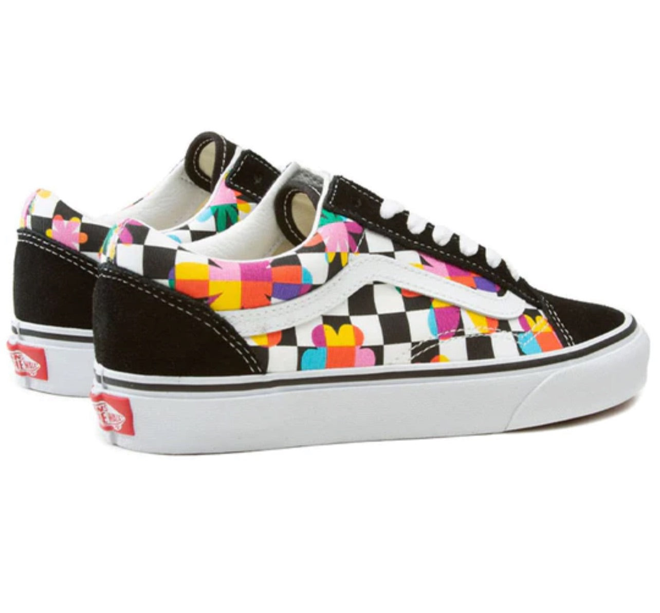 Vans Old Skool Sneakers in Floral Checkerboard