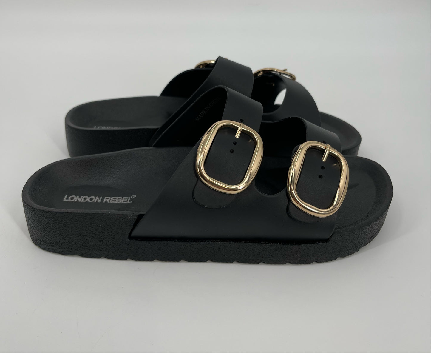 London Rebel Double Buckle Sandals