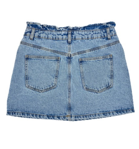 Miss Selfridge Ruffle Top Denim Skirt