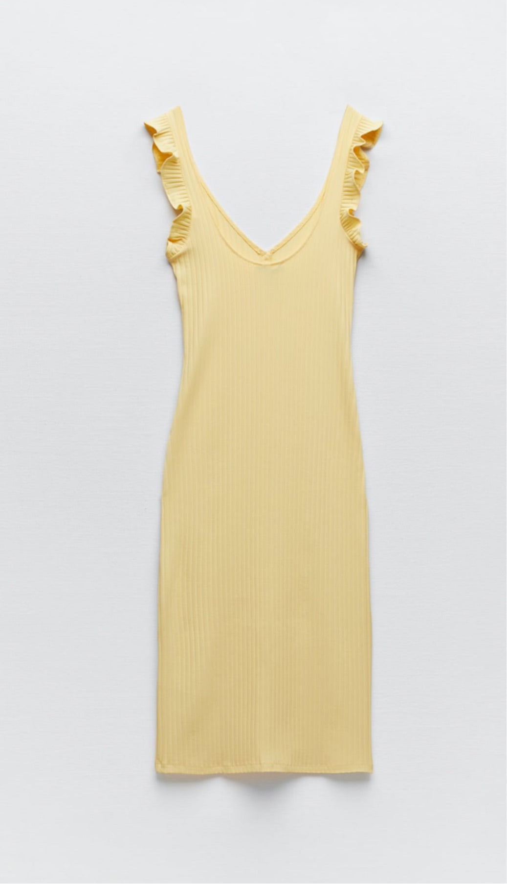 Zara Ribbed Dress with Buttons