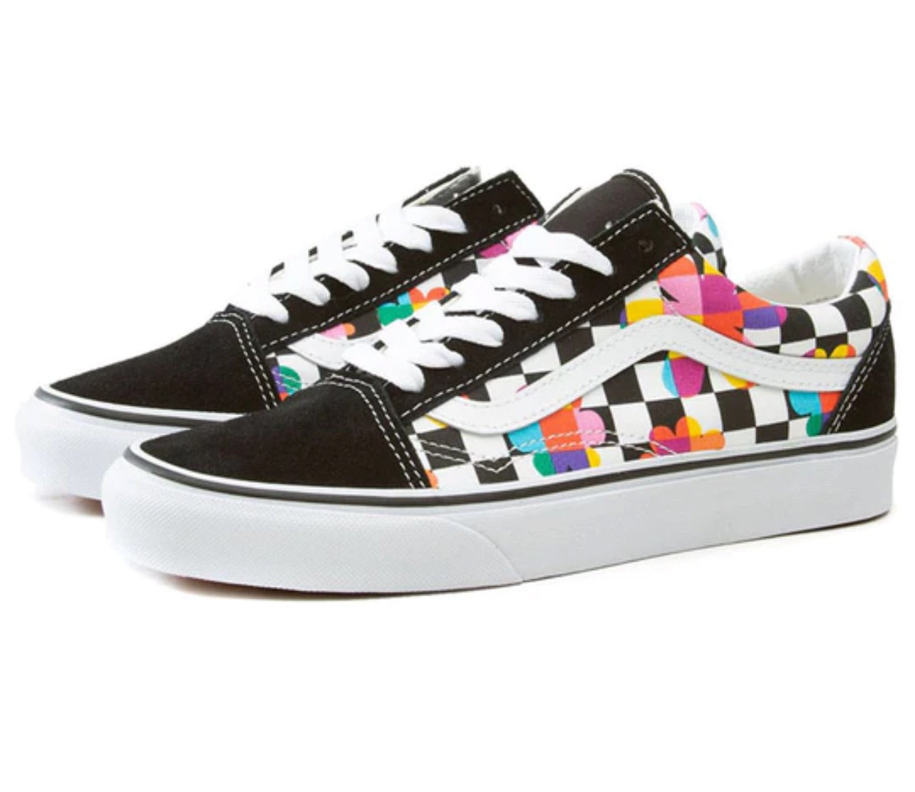 Vans Old Skool Sneakers in Floral Checkerboard