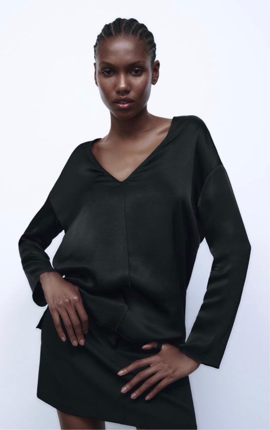 Zara Satin Effect Blouse