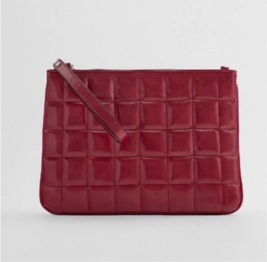 ZARA Quilted Clutch Bag with Chain Strap