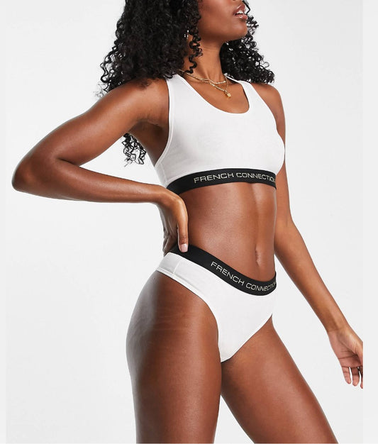 French Connection Crop Top and Thong Set