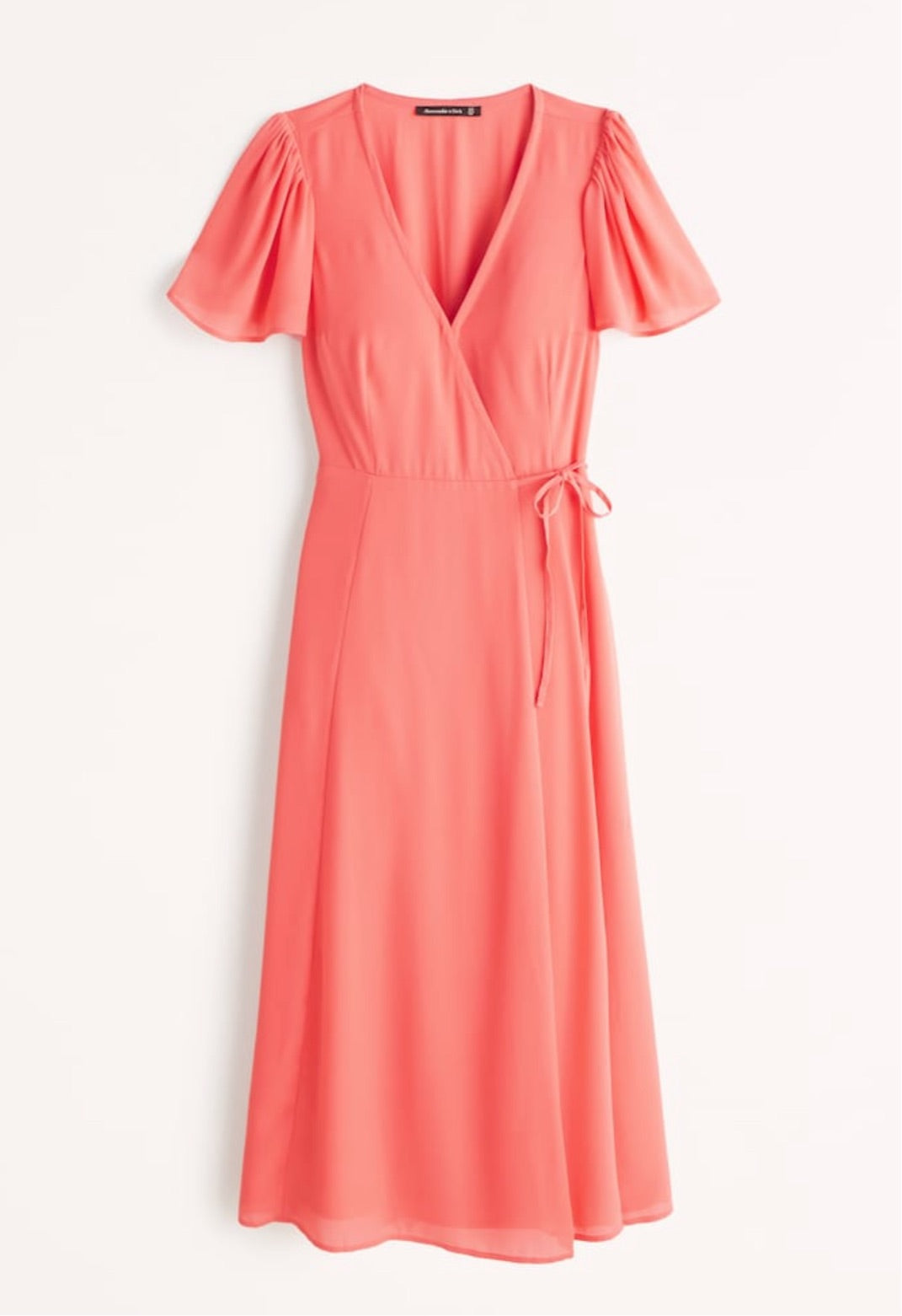 Abercrombie & Fitch Angel Sleeve Wrap Midi Dress