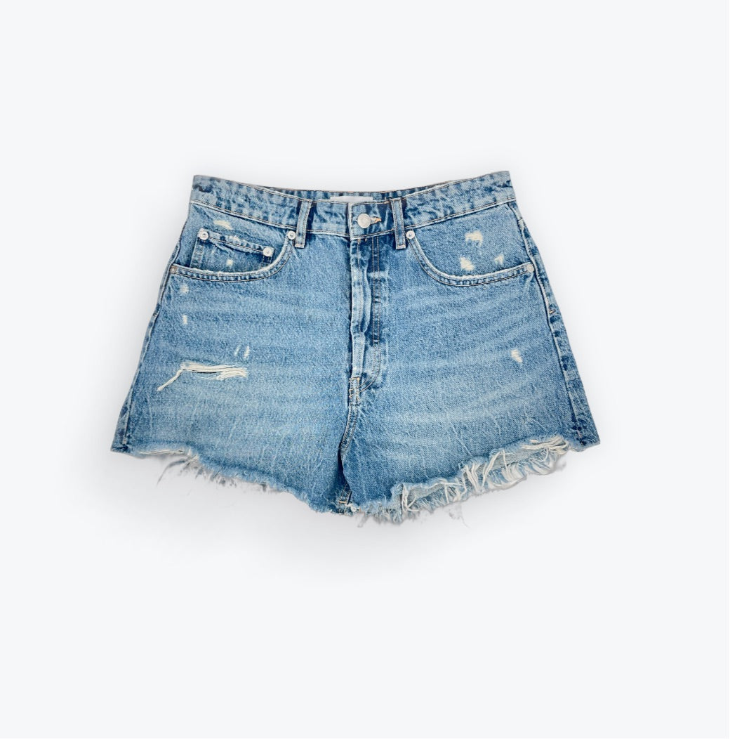 Zara High Rise Denim Shorts