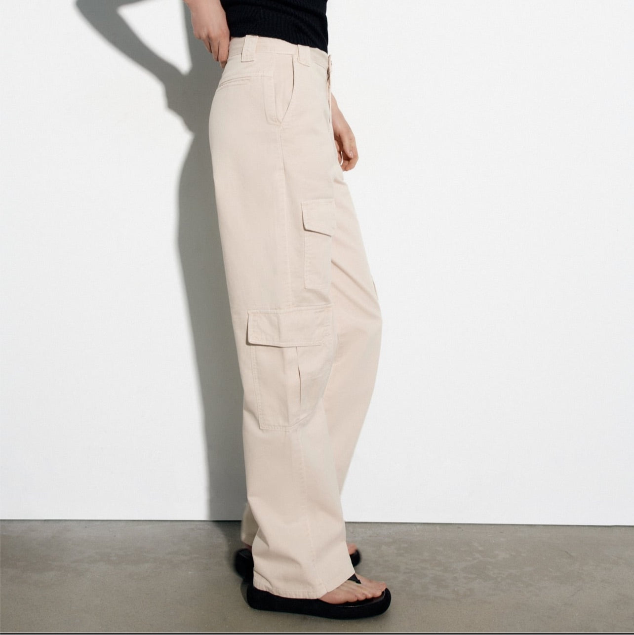 Zara TRF Wide Leg Cargo Pants