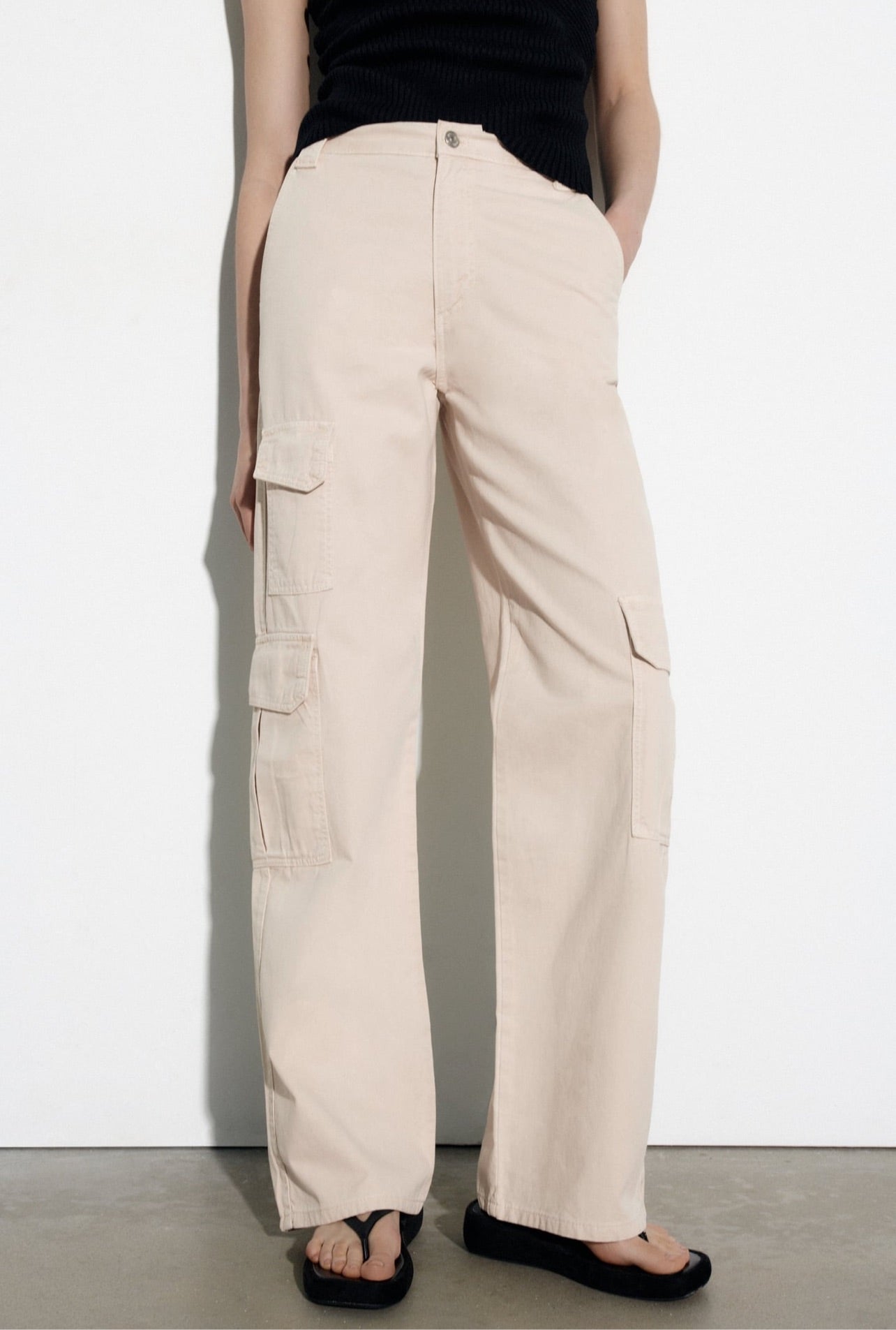 Zara TRF Wide Leg Cargo Pants