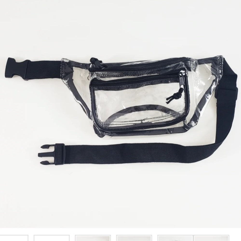 Stadium Transparent Three Zipper Fanny Pack