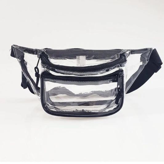 Stadium Transparent Three Zipper Fanny Pack