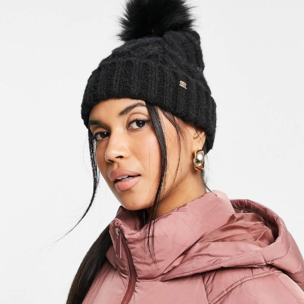 River Island Cable Knit Beanie